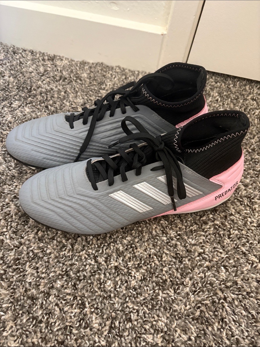 adidas Gray and Pink Women's Soccer Cleats